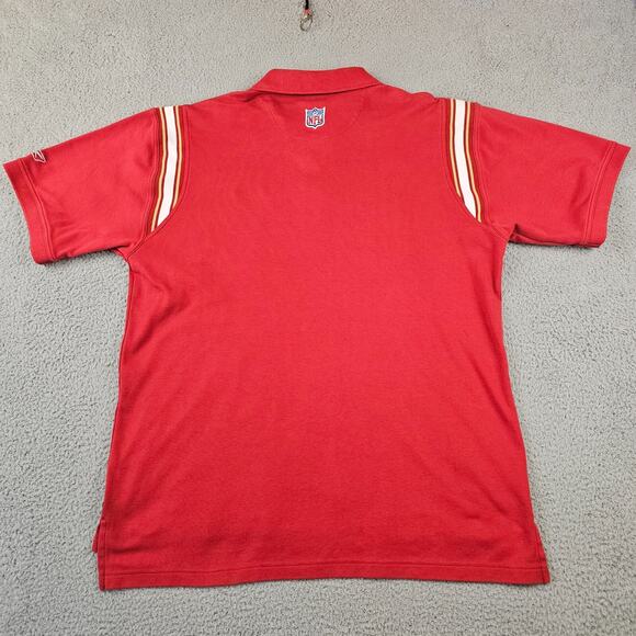 San Francisco‎ 49ers Polo Men's XL Red Reebok NFL Football Sportswear Shirt - Picture 3 of 10